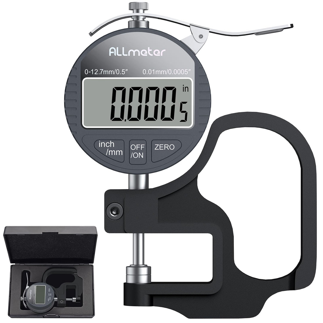 Digitales Dickenmessgerät 0–12,7 mm, 0,01 mm Auflösung, Präzises LCD-Display, Elektronisches Dickenm