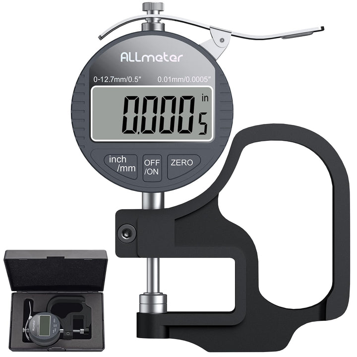 Digitales Dickenmessgerät 0–12,7 mm, 0,01 mm Auflösung, Präzises LCD-Display, Elektronisches Dickenm