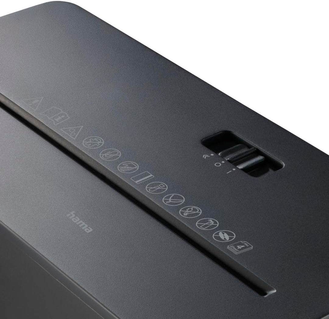 Hama Aktenvernichter P4 T4 E3 (Papierschredder mit Sicherheitsstufe, DSGVO konform, mit Einzug, auch