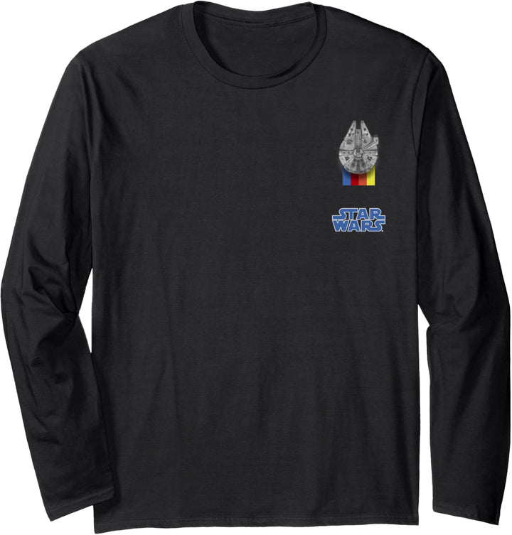 Star Wars Falcon Rainbow Left Chest Langarmshirt