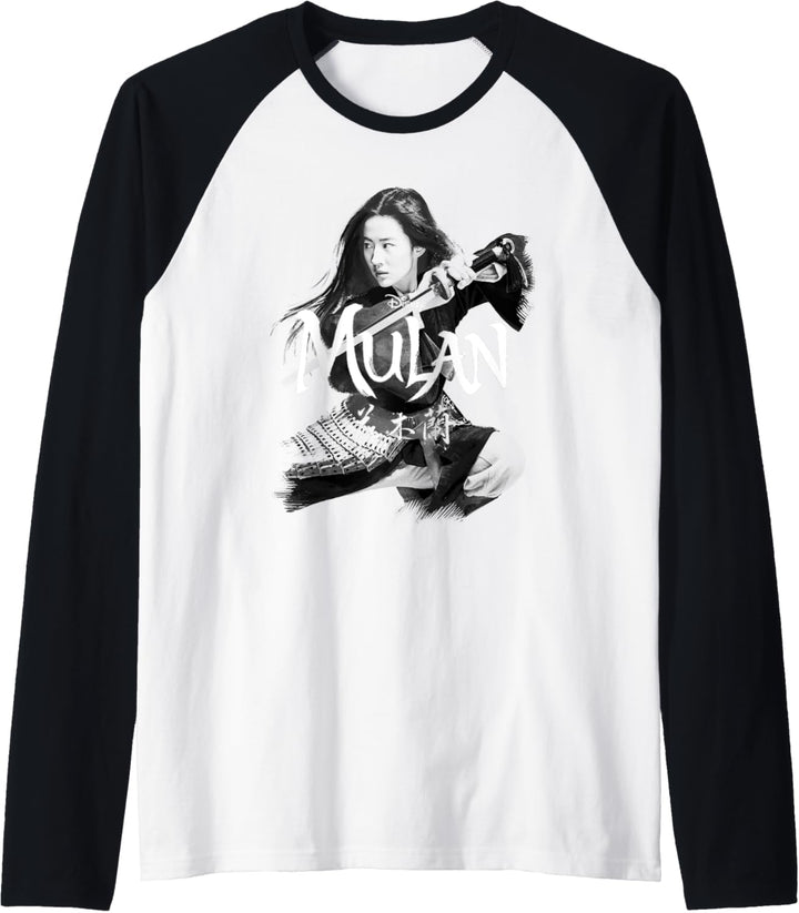 Disney Mulan Live Action Mulan Action Pose Logo Raglan