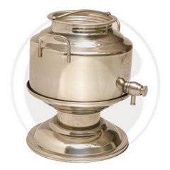 Behälter aus Edelstahl, 5 l, mit Edelstahlfuss