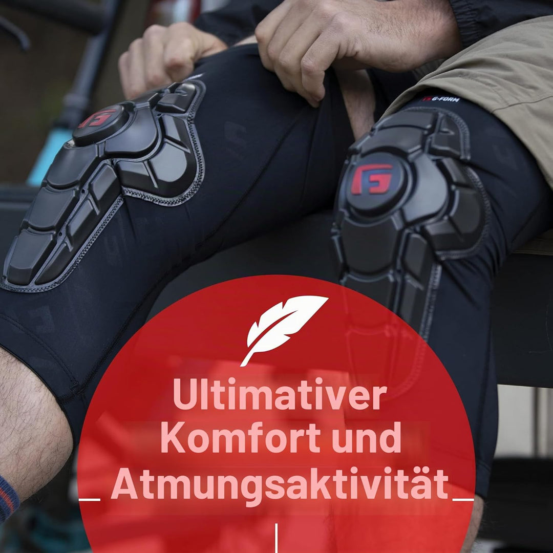 G-Form Pro-X3 Mountainbike-Knieschützer - Knieschoner für Männer und Frauen - Schwarz, Erwachsene Sm