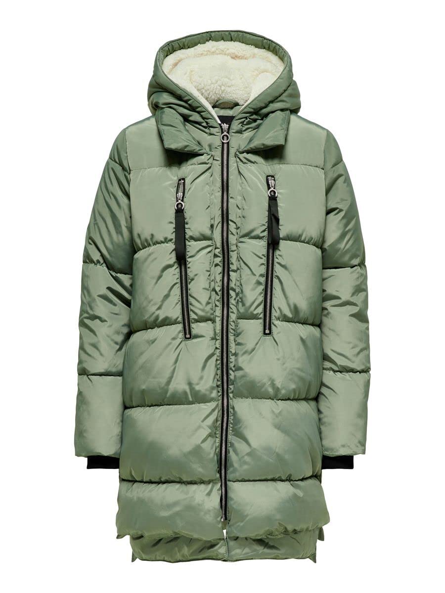ONLY Damen Onlnora Long Puffer Coat Cc Otw Jacke M Sea Spray, M Sea Spray