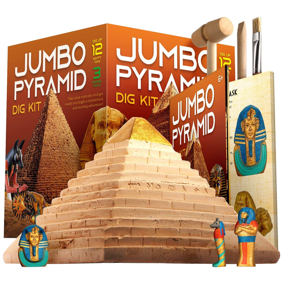 Ägypten Ausgrabungsset für Kinder – Experimentier-Set mit grosser Pyramide Dig Spielzeug für Kinder