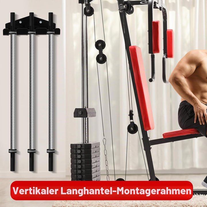 Vertikale Langhantelstange Wandhaken, Hantelständer Wandhalterung für Olympische Hanteln, Hantelabla
