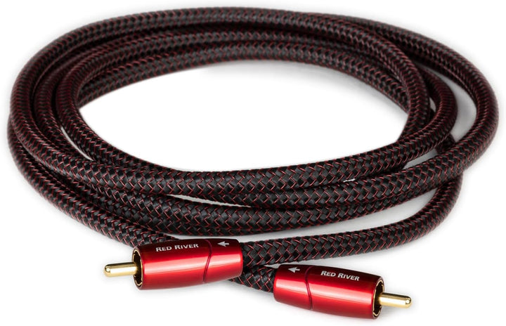 AudioQuest 0,5 m Red River RCA Audiokabel 0,5 m schwarz - Audiokabel (RCA, RCA, RCA, 0,5 m, schwarz)