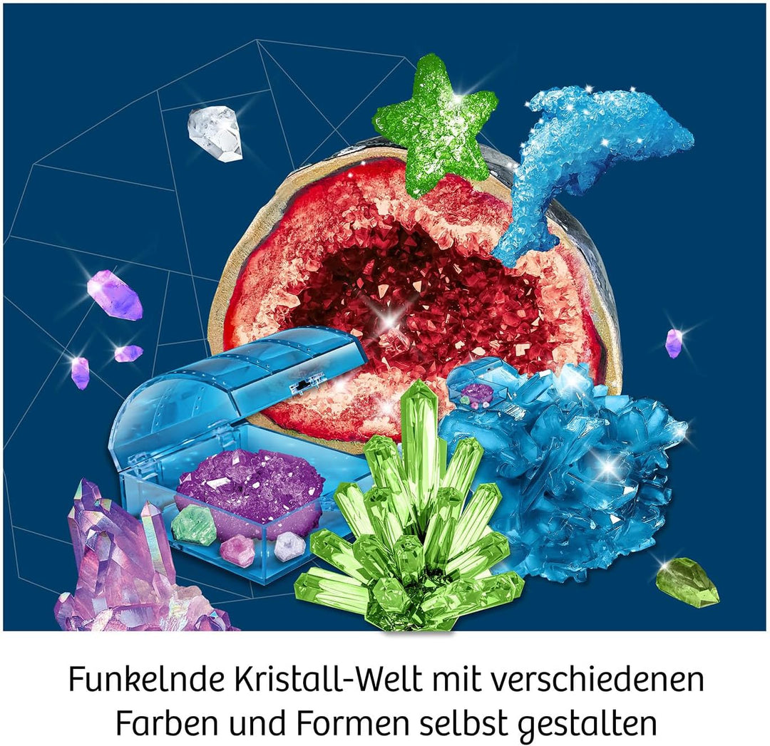 KOSMOS 617387 Kristalle züchten - Lass faszinierende Kristalle wachsen - Komplett-Set,glitzernde Bli