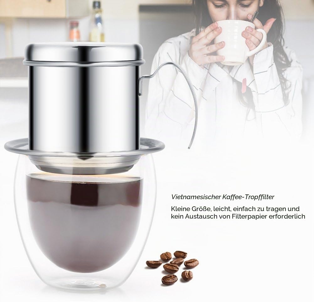 Vietnamesischer Kaffeefilter aus Edelstahl Ca Phe Phin Silber