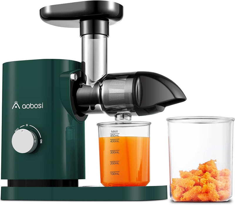 Aobosi Slow Juicer Entsafter Gemüse und Obst Profi Entsafter mit Ruhiger Motor & Umkehrfunktion & Sa