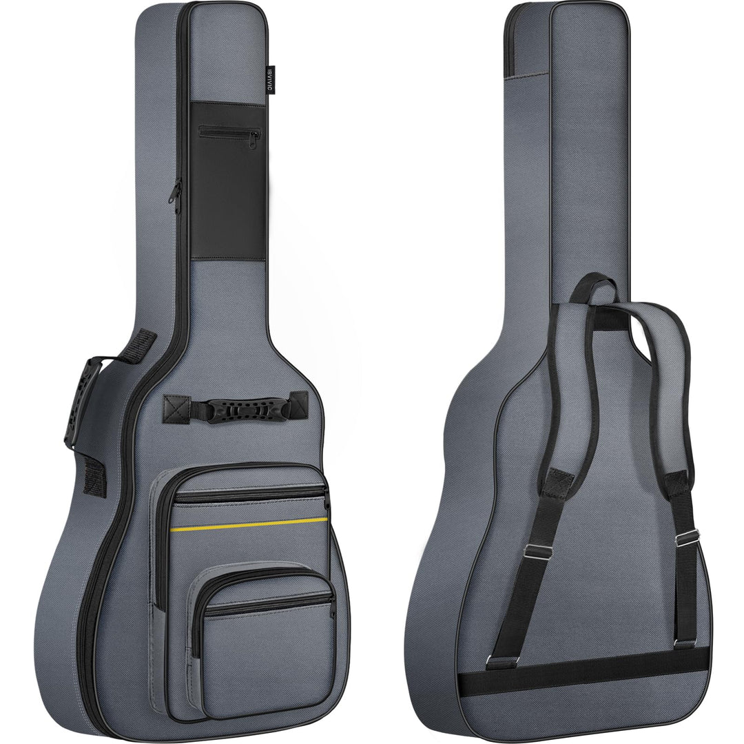 Akustikgitarrentasche, 40/41/42 Zoll Gitarren-Gigbag mit 10 mm dicker Polsterung &amp; mehreren Taschen,
