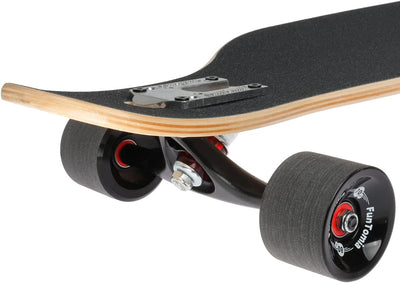 FunTomia Longboard mit 3 Flex Stufen Drop Through Cruiser Komplettboard Mach1 Speed Kugellager T-Too