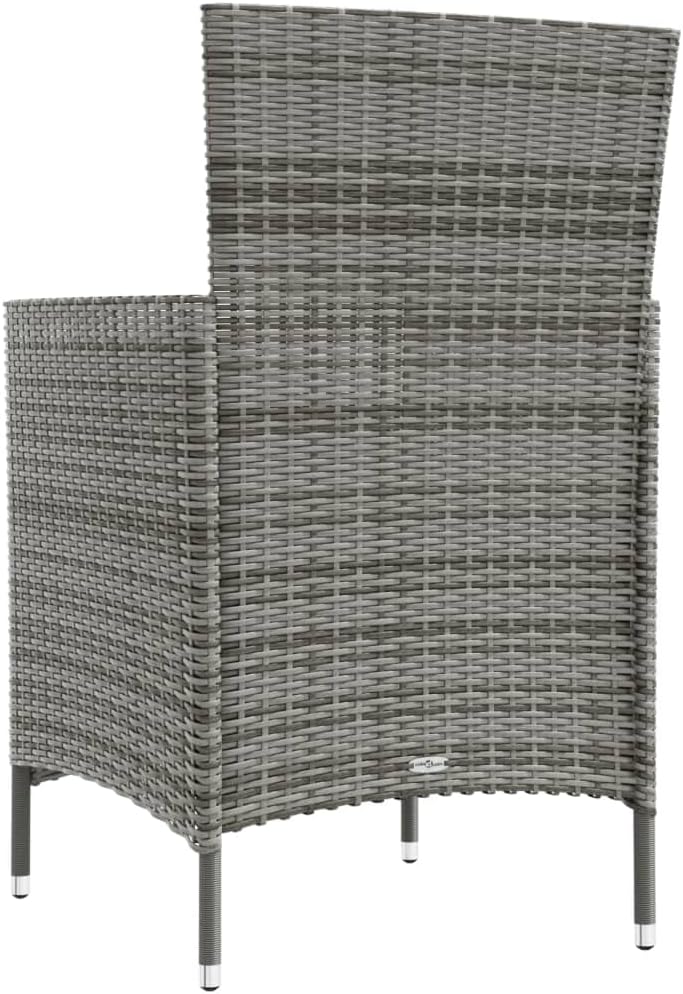 vidaXL 2X Gartenstuhl mit Kissen Gartensessel Essstuhl Stuhl Sessel Terrassenstuhl Balkonstuhl Garte