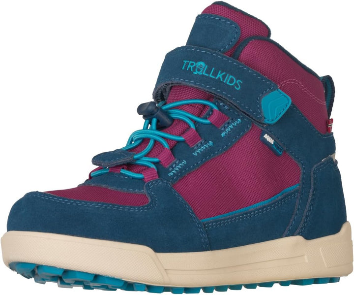 Trollkids Kids Gryllefjord Mid Cut 28 EU Bright Berry, 28 EU Bright Berry