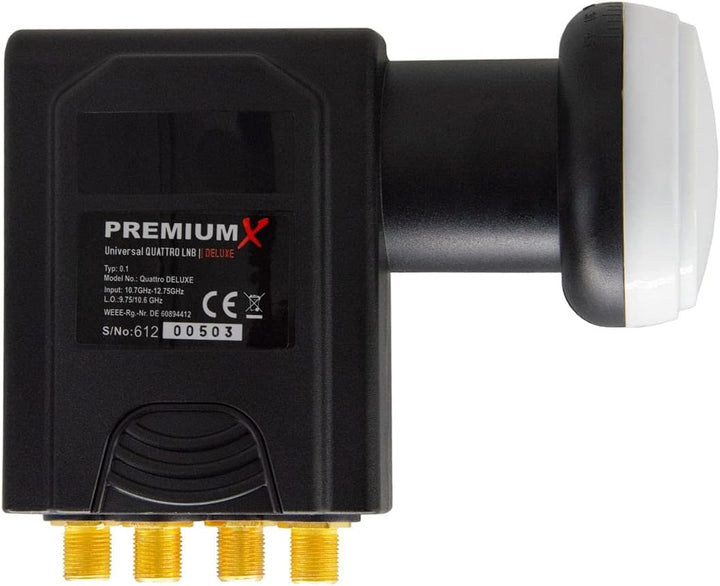Premium X Deluxe Quattro LNB SAT Mehr-Teilnehmer für Multischalter Digital Satelliten Signalumsetzer