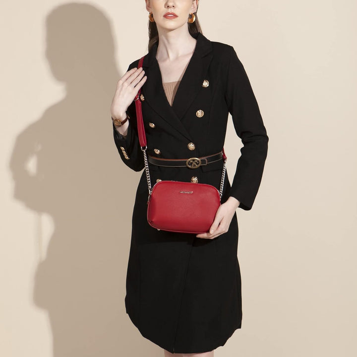 David Jones - Damen Mittelgrosse Umhängetasche Viele Fächer - Frau Kleine Schultertasche Zip Reissve