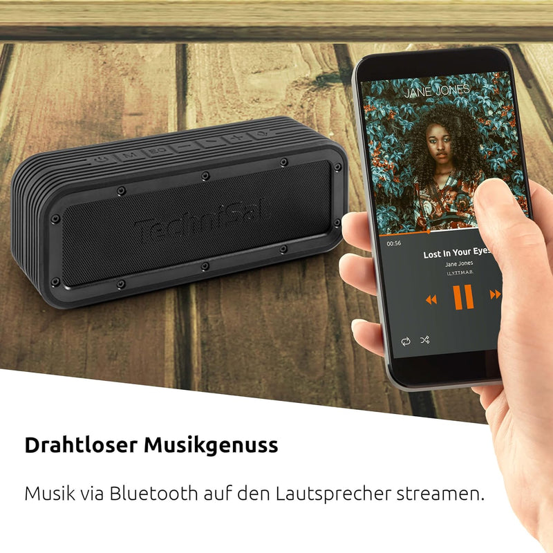 TechniSat BLUSPEAKER OD TWS - Outdoor Bluetooth-Lautsprecher (Stereo, 30 Watt, Freisprecheinrichtung