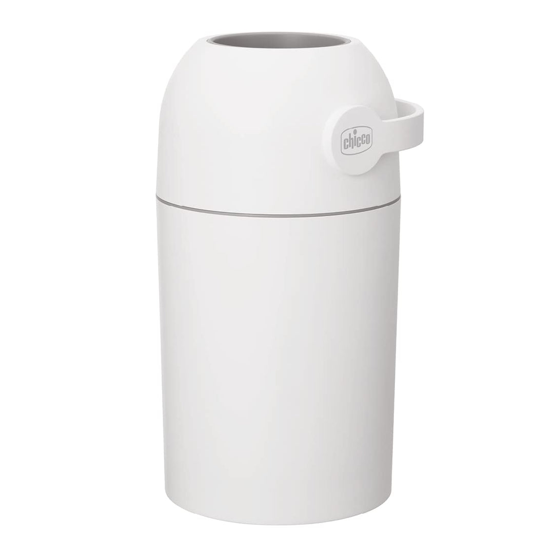 Chicco Windeleimer Odour Off, geruchsdichtes System, platzsparender Baby Windeleimer mit Deckel, ein