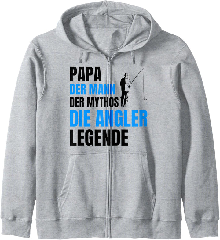 Papa der Mann der Mythos die Angler Legende Hobby Angel Kapuzenjacke