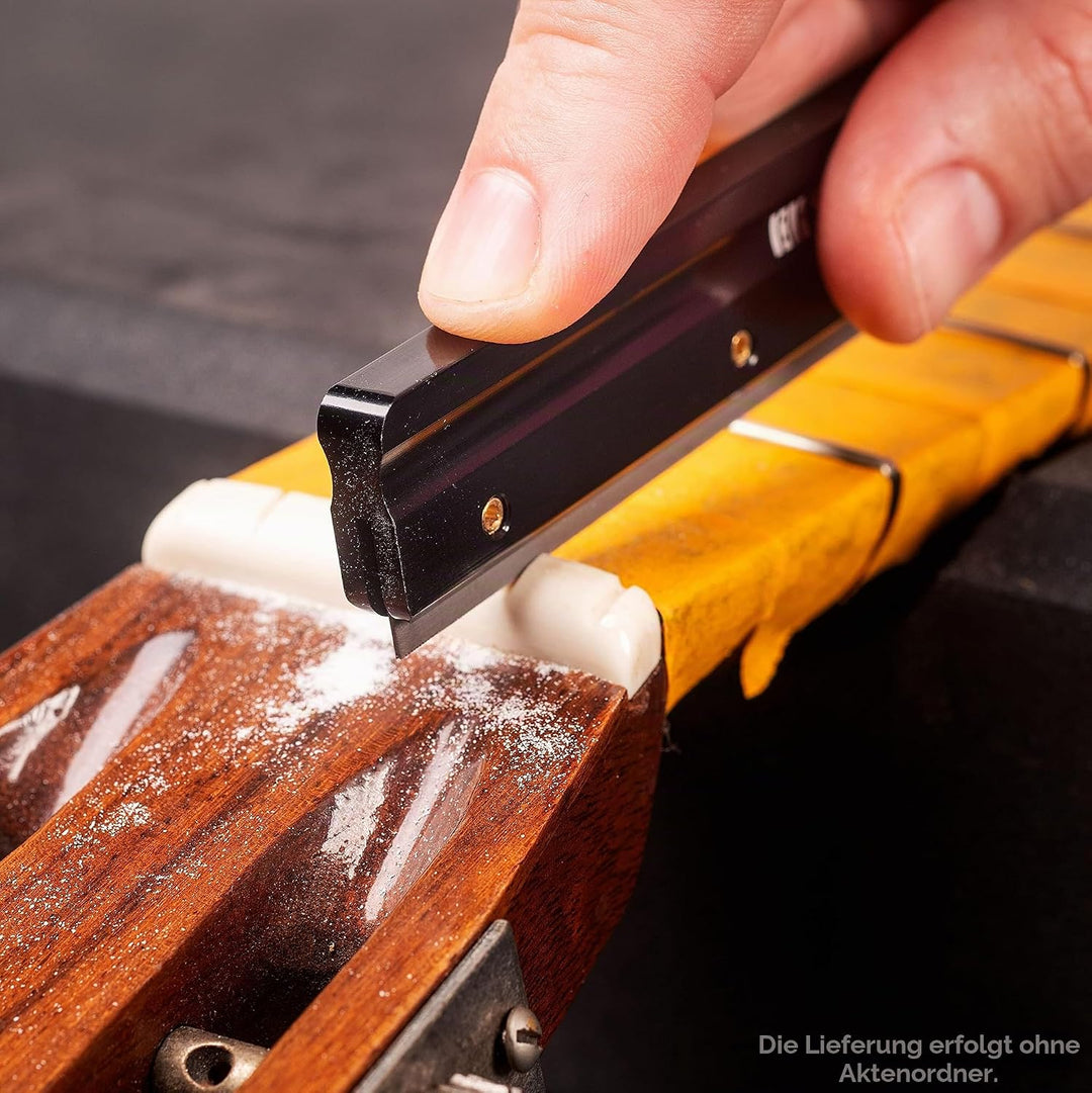 StewMac Sattelhalter für schmale Feilen, Nr. 2067, Gitarrenreparatur | Hält Sattelrohlinge sicher be