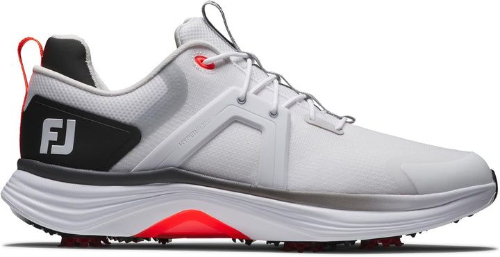 Footjoy Herren Hyperflex Golfschuhe 42 EU Weiss Schwarz Rot, 42 EU Wei&#xDF; Schwarz Rot