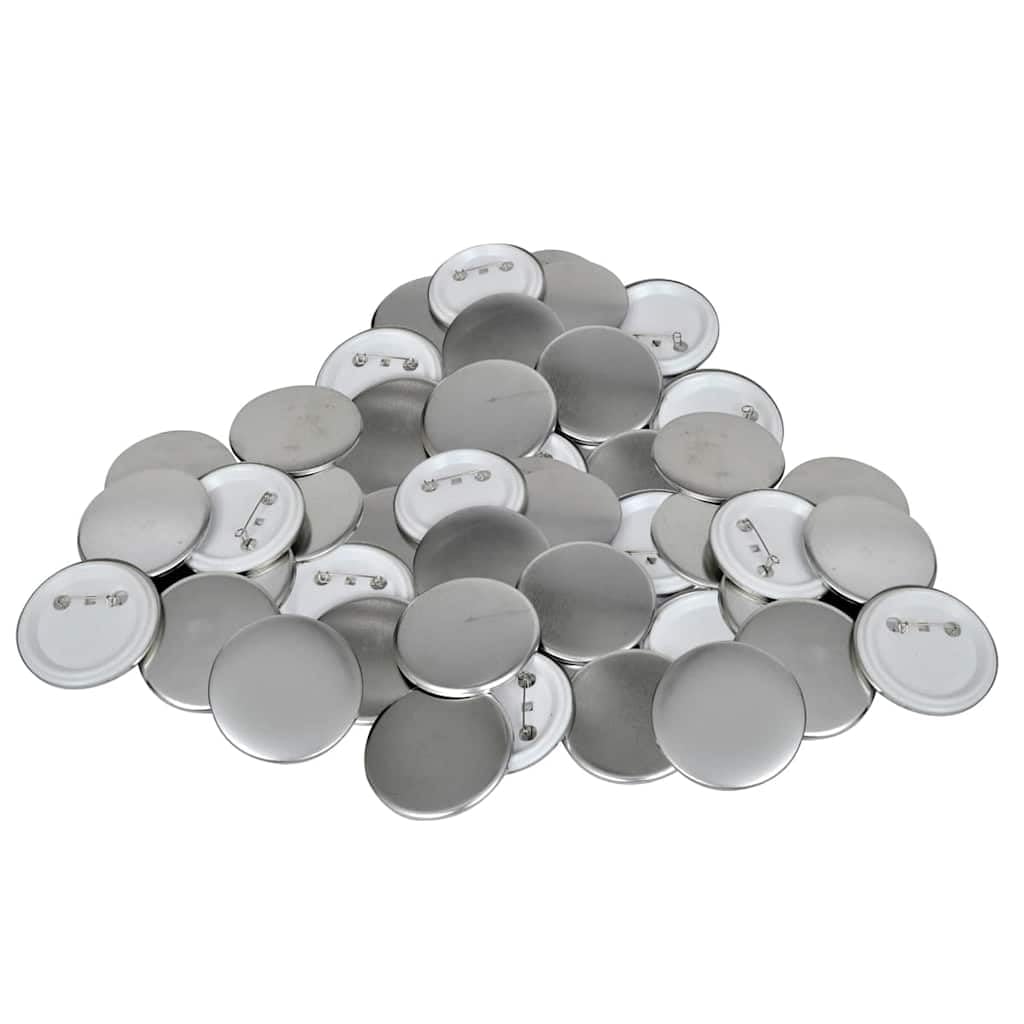 vidaXL 500x Buttonrohlinge 25mm Buttons Rohlinge Buttonmaschine Ansteckbuttons 25 mm, 25 mm