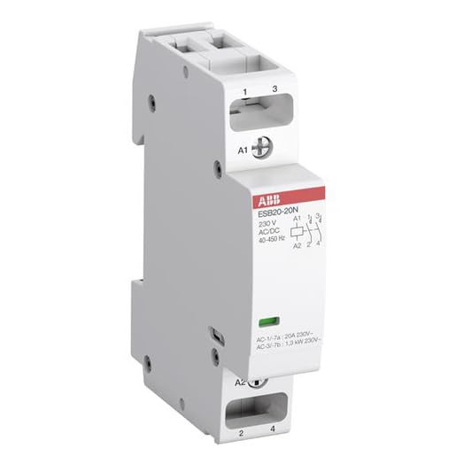 ABB Installationsschütz 20 A, 1S/1Ö, ESB20-11N-06, 230V ABB Installationsschütz, weiss