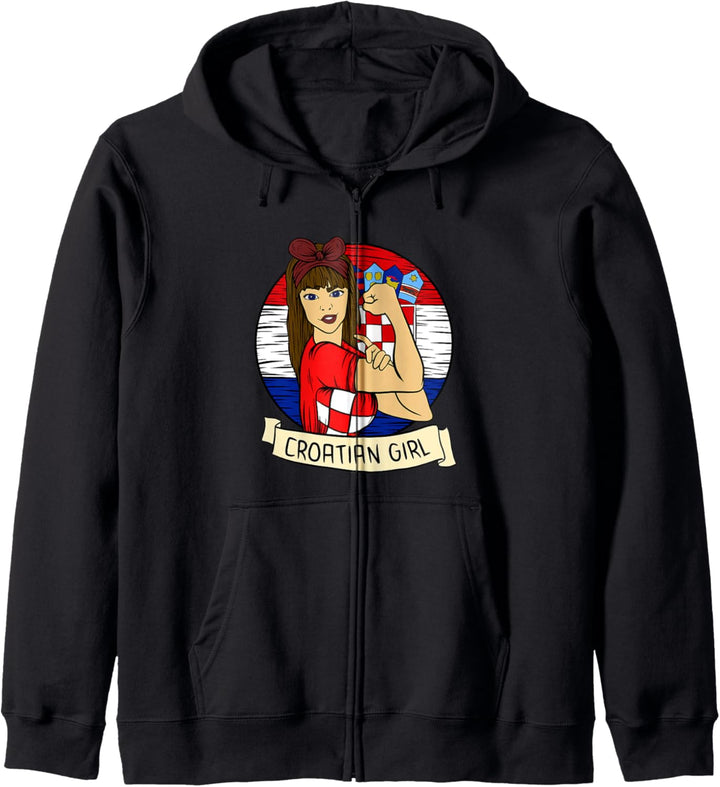 Croatian Girl Kroatisches Mädchen Kroatisch Kroatien Kapuzenjacke
