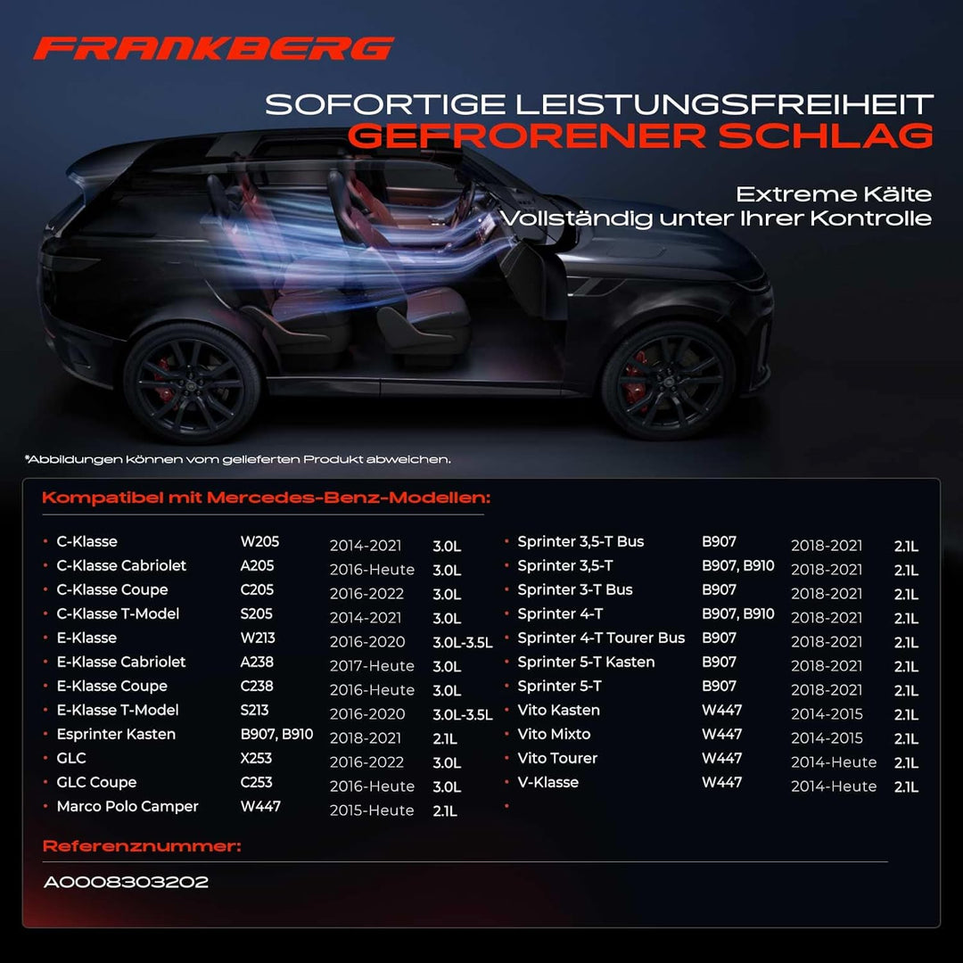 Frankberg Klimakompressor Kompatibel mit E-Klasse W213 AMG E43 E400 3.0L 3.5L 2016-2022 E-Klasse T-M