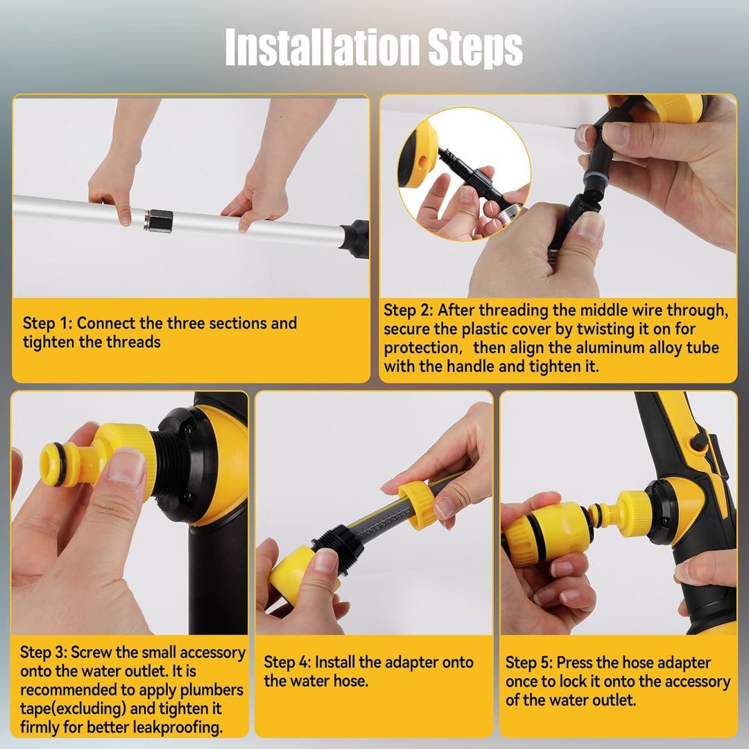 Kabellose Stick Wassertransferpumpe Kompatibel mit Dewalt 18V, Tragbare Umfüllpumpe, 3M Kopfhöhe, 36