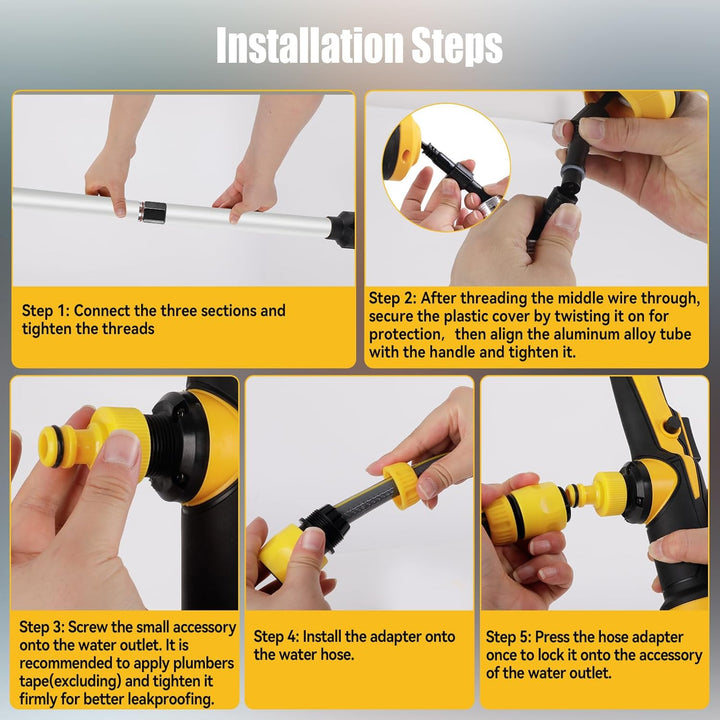 Kabellose Stick Wassertransferpumpe Kompatibel mit Dewalt 18V, Tragbare Umfüllpumpe, 3M Kopfhöhe, 36