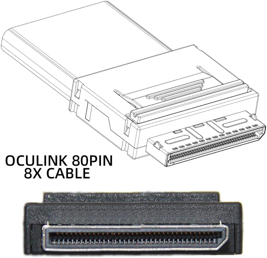 xiwai OCuLink PCIe PCI-Express SFF-8611 8x 8-Lane auf Dual SFF-8654 Slimline 4x SSD Daten Aktives Ka