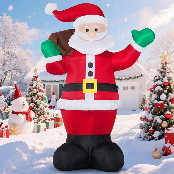 Joiedomi 1.8M/ 6FT Weihnachten aufblasbare Santa mit Geschenk-Sack, Blow Up Xmas aufblasbare Dekorat