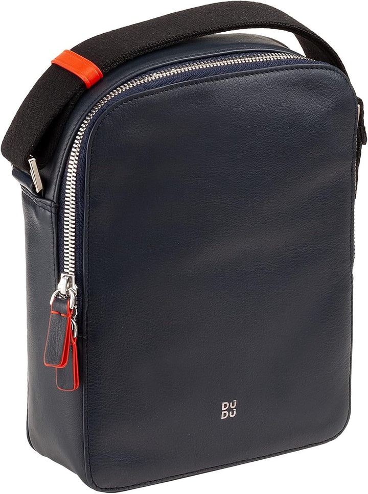 DuDu Herren-Handtasche aus echtem Leder, verstellbare Umhängetasche, kleines kompaktes Design, mehre