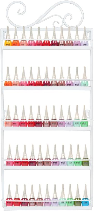 5-Tier Nagellack Regal Metall Kosmetik Aufbewahrung Nagellackregal Wandregal für Tonie Ätherisches Ö