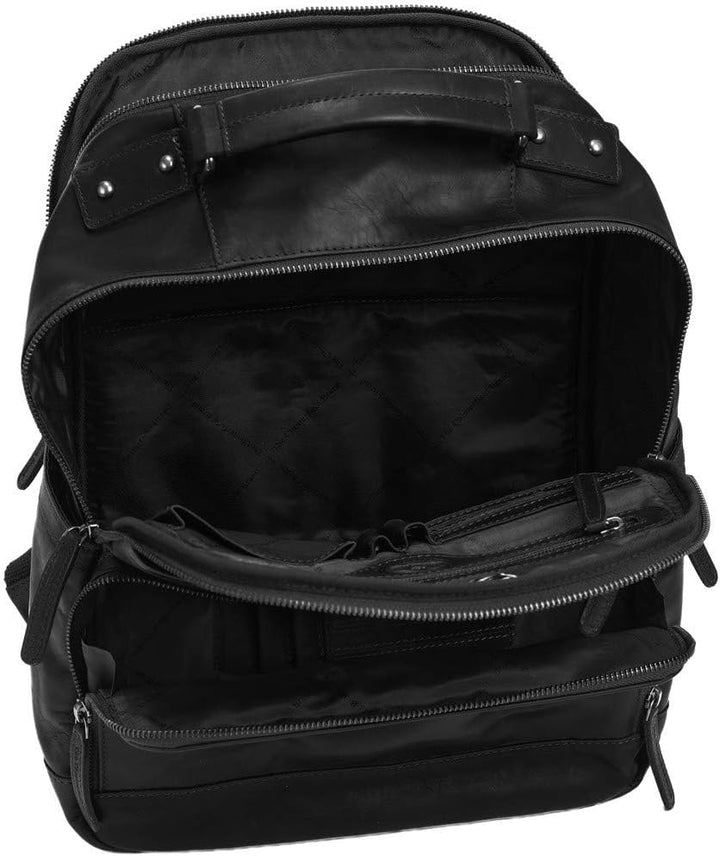 The Chesterfield Brand Austin - Rucksack 14" 39 cm Schwarz, Schwarz