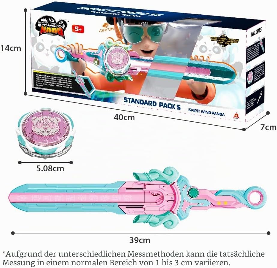 INFINITY NADO Kreisel für Kinder Metall Spielzeug Jungen, Battle Tops Kreisel Launcher Spielzeug, Sp