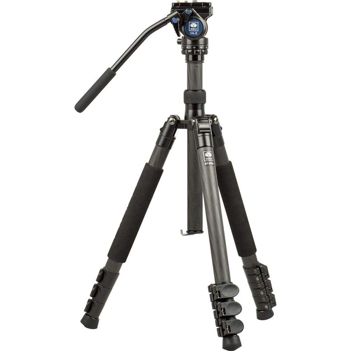SIRUI ET-2204 Professionelles Reisestativ aus Kohlefaser mit VA-5 Fluid-Videokopf, 4 Abschnitte, wan