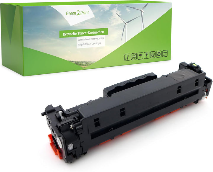 Green2Print Toner schwarz 3500 Seiten ersetzt HP CC530A, 304A passend für HP Color Laserjet CM2320NF