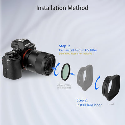 Gegenlichtblende aus Metall, quadratisch, Bajonett für Sony RX1 RX1R RX1RII und Sony FE 35 mm F2.8 5