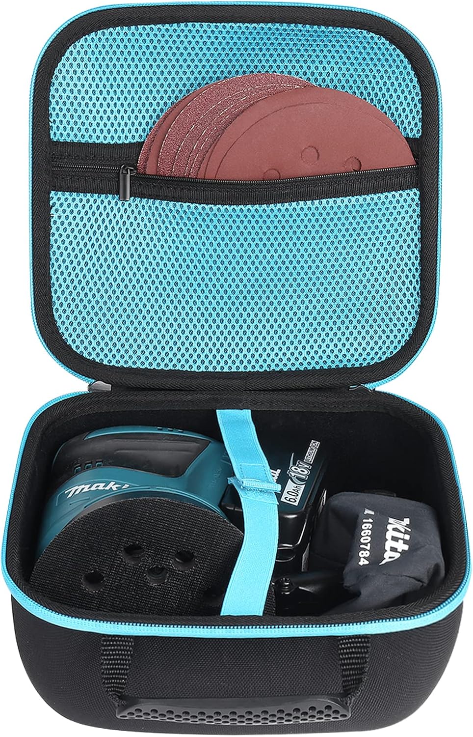 Khanka Hart Reise Tasche für Makita DBO180Z Akku-Exzenterschleifer 18V und Zubehör(Nur Tasche)