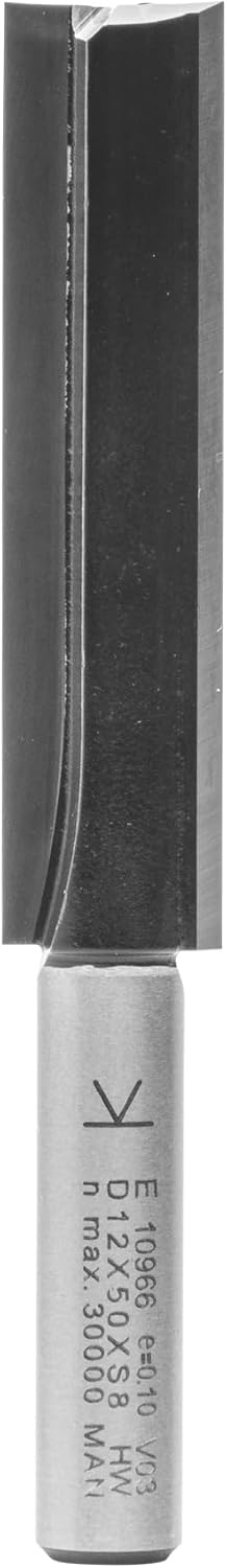 ENT 10966 Nutfräser HW, Schaft (S) 8 mm, Durchmesser (D) 12 mm, NL 50 mm, SL 32 mm, GL 82 mm, mit Ha