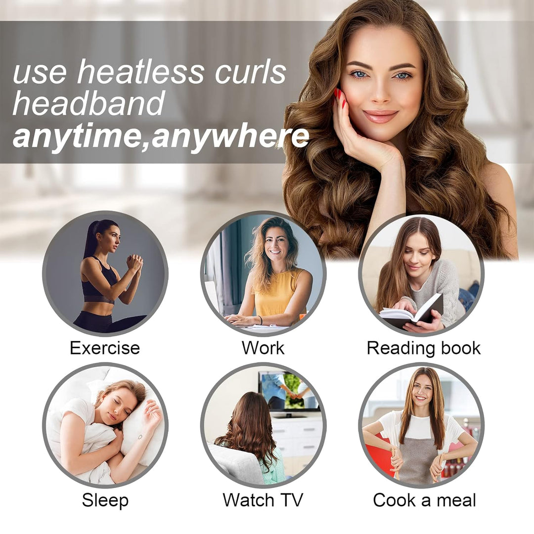 CORATED Locken Ohne Hitze, Silk Heatless Curls Band Lockenwickler über Nacht, Hair Curler DIY Haare