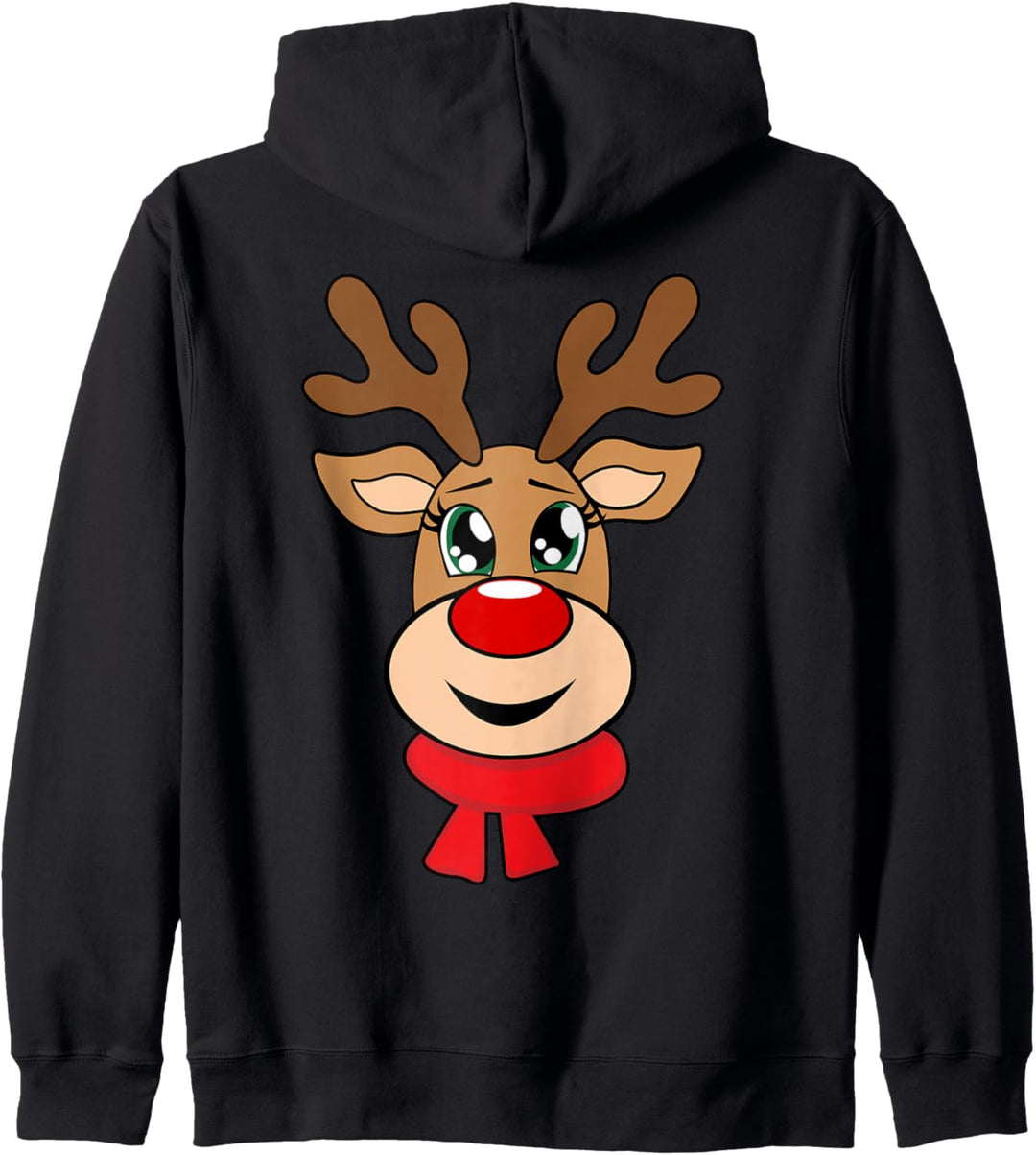 Rentier Weihnachtspullover Weihnachtspulli Damen Herren Kapuzenjacke