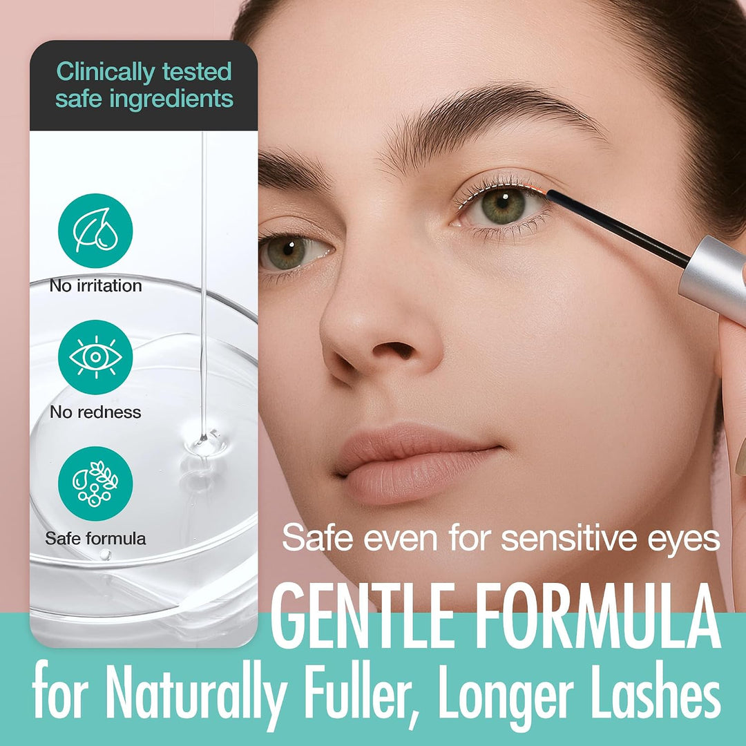LASHVIEW Eyelash Growth Serum (0.17fl.oz / 5ml) - Premium Lash Enhancer for Longer, Thicker, Fuller