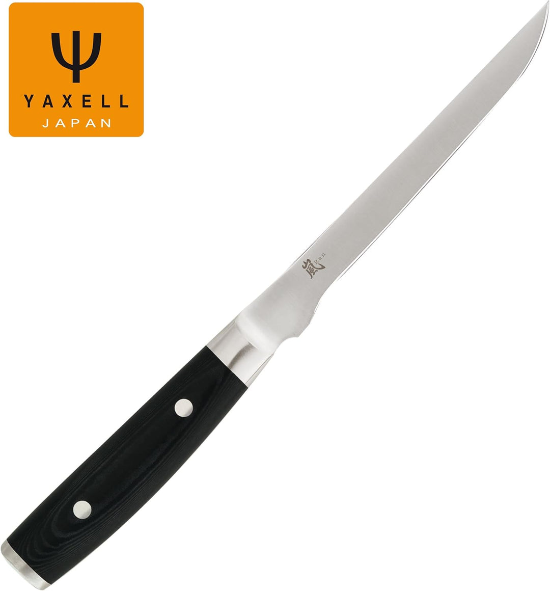 Yaxell Ran 69 Flexibles Ausbein-Filetiermesser 16,5 cm inkl. PRYMO.de® Klingenschutz A) Messer OHNE
