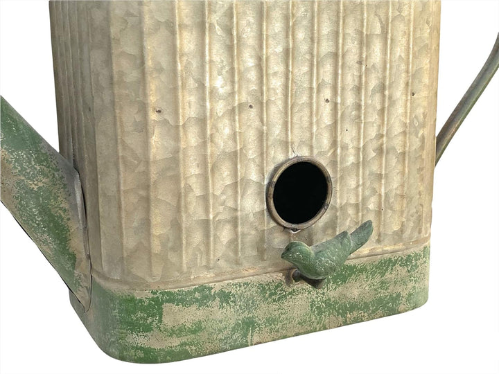 DanDiBo Vogelhaus mit Blumentopf zum Aufhängen Metall Deko Giesskanne wetterfest 481999 Nistkasten 4