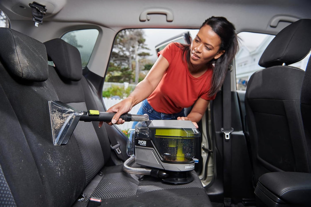 RYOBI 18 V ONE+ Akku-Textilreiniger Pro RDC18BL-0, kraftvolle Fleckenentfernung, 2in1-Waschbürste, D