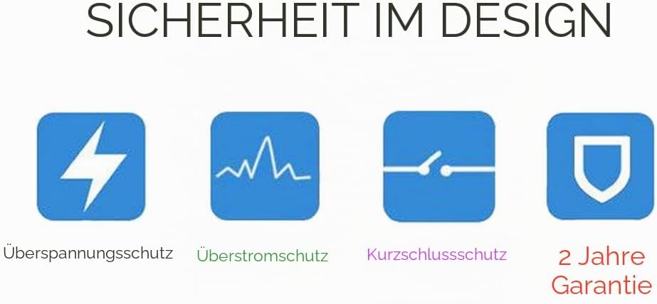 Security-01 2er Pack AC zu DC 12V 1A Netzteil Adapter, Stecker 5,5mm x 2,1mm für CCTV-Kamera LED Str