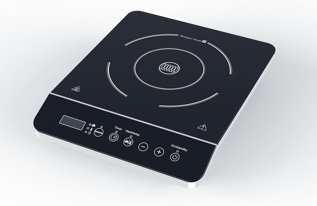 Tarrington House Induktionskochfeld IC2020AB mit LED-Display, 35,6 x 29 x 6,3 cm, Glas, 2000 W, schw